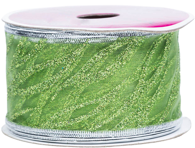 Green Wave Glitter 3 Yards Ribbon