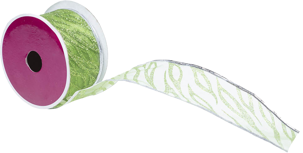 Green Wave Glitter 3 Yards Ribbon