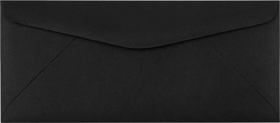 Smooth Midnight Black 32lb #10 Regular Envelopes (4 1/8 x 9 1/2)