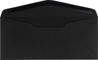 Smooth Midnight Black 32lb #10 Regular Envelopes (4 1/8 x 9 1/2)