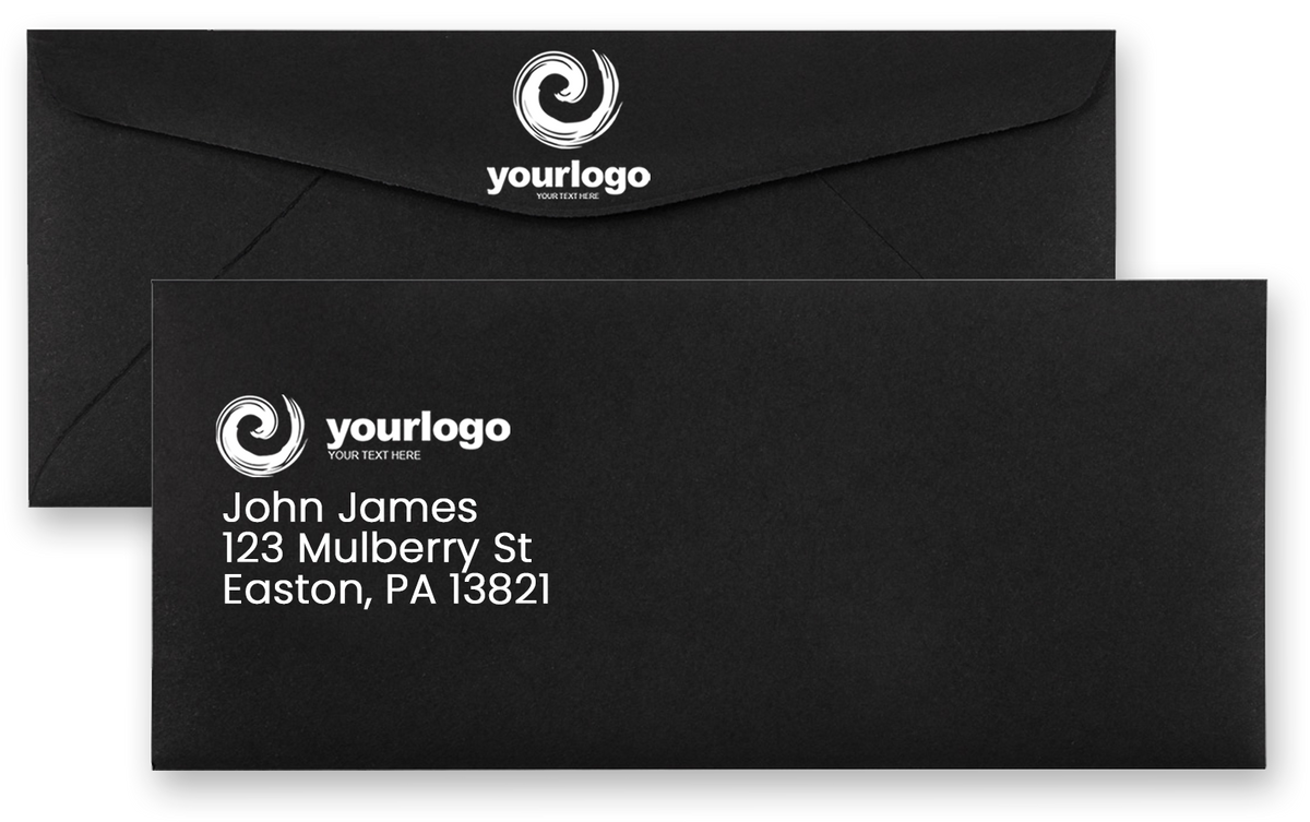 Smooth Midnight Black 32lb #10 Regular Envelopes (4 1/8 x 9 1/2)