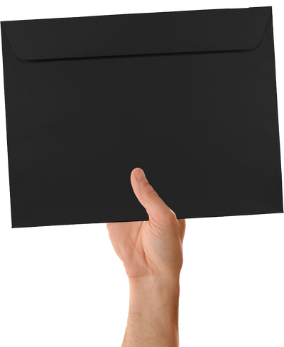 Smooth Midnight Black 32lb 9 x 12 Booklet Envelopes
