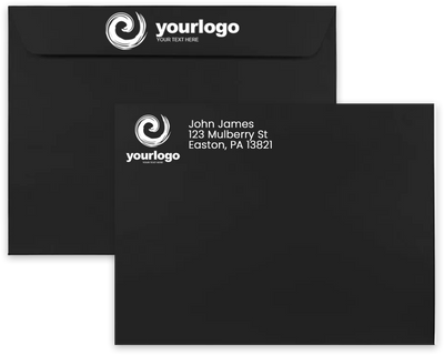 Smooth Midnight Black 32lb 9 x 12 Booklet Envelopes