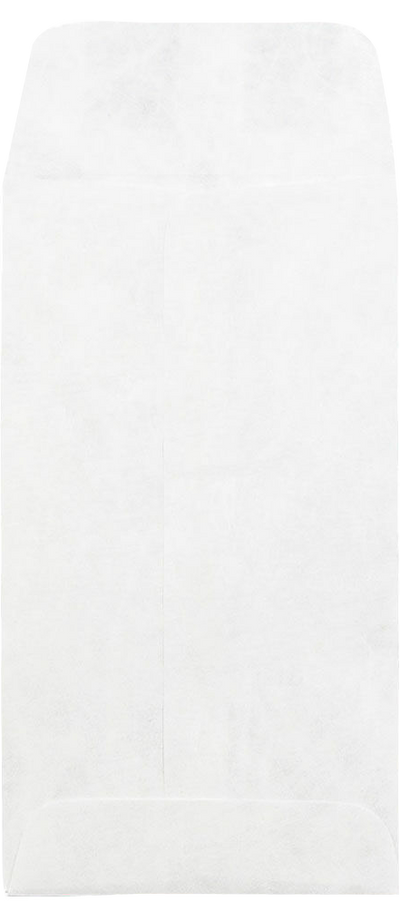 White Tyvek 14lb #7 Coin Envelopes (3 1/2 x 6 1/2)