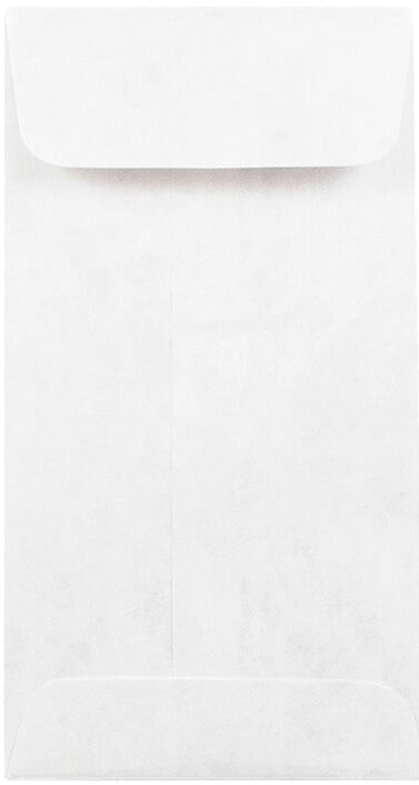 White Tyvek 14lb #7 Coin Envelopes (3 1/2 x 6 1/2)