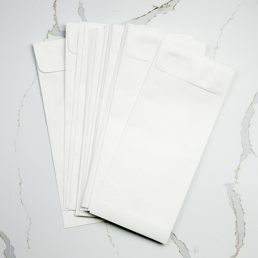 White Tyvek 14lb #14 Regular Envelopes (5 x 11 1/2)