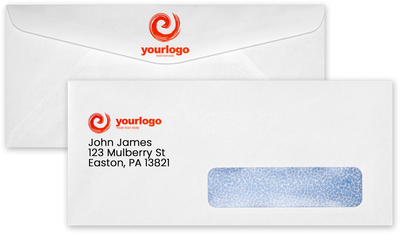 White with Security Tint 24lb #10 Right Window Envelopes (4 1/8 x 9 1/2)
