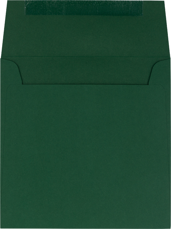 Dark Green 28lb 5 1/2 x 5 1/2 Square Envelopes