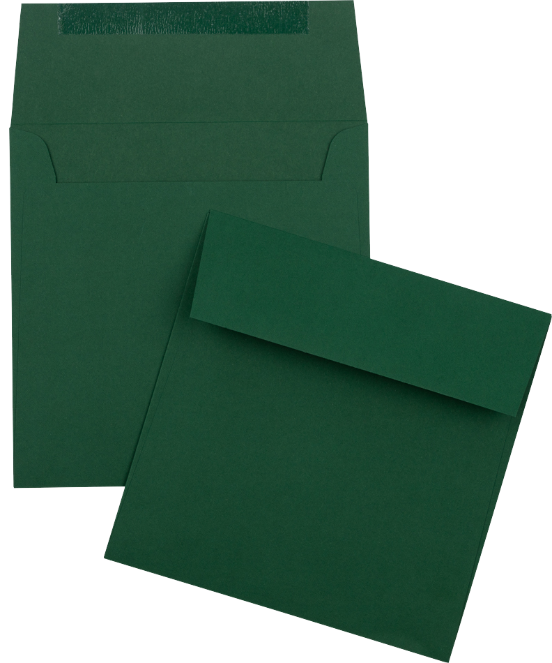 Dark Green 28lb 5 1/2 x 5 1/2 Square Envelopes
