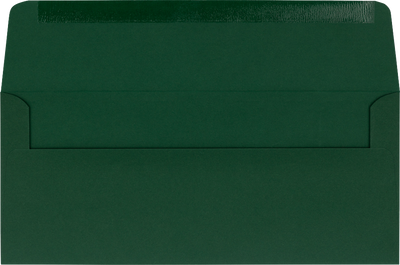 Dark Green 28lb #10 Square Flap Envelopes (4 1/8 x 9 1/2)