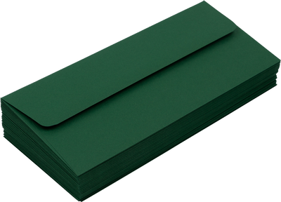 Dark Green 28lb #10 Square Flap Envelopes (4 1/8 x 9 1/2)