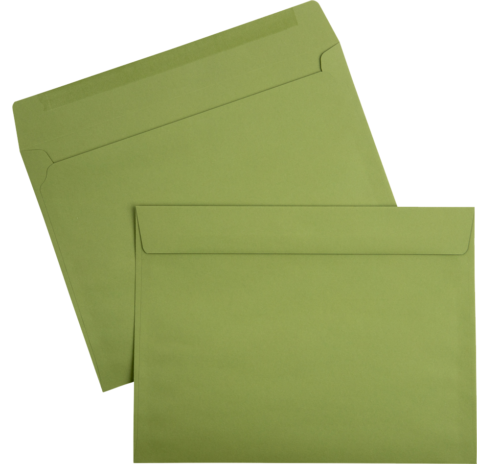 Olive Green 28lb 9 x 12 Booklet Envelopes