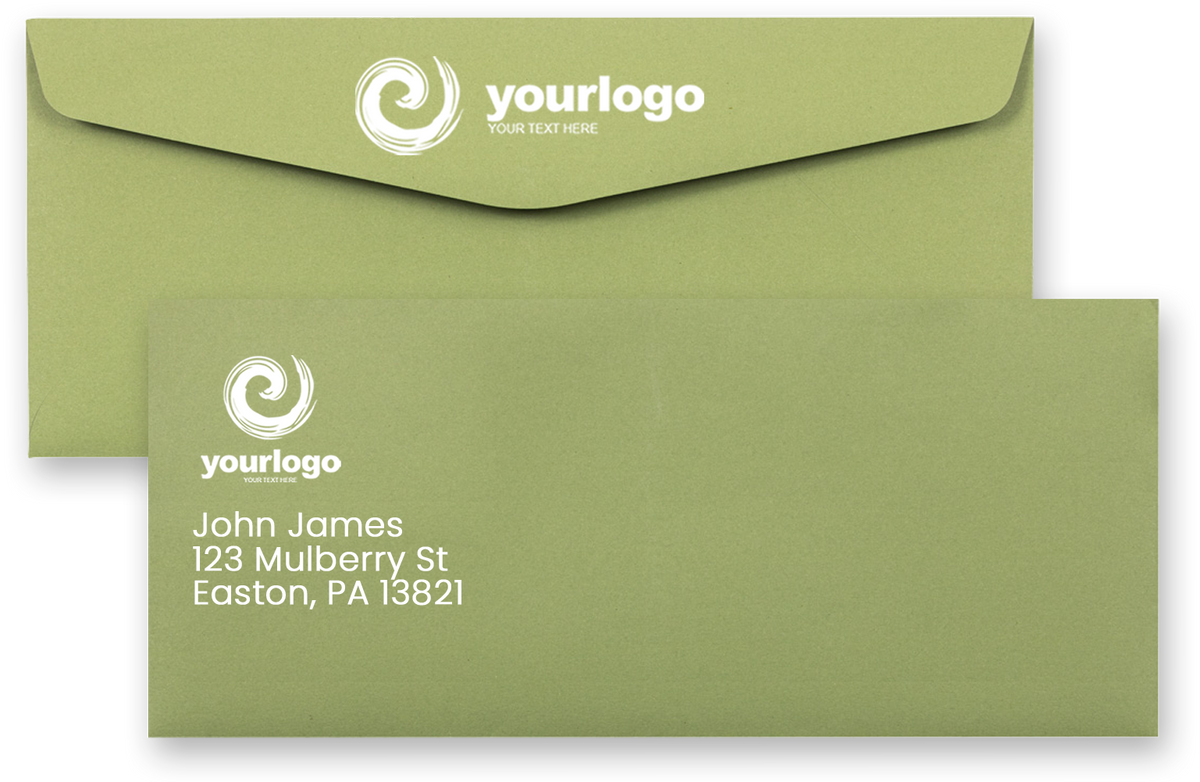 Olive Green 28lb #10 Regular Envelopes (4 1/8 x 9 1/2)
