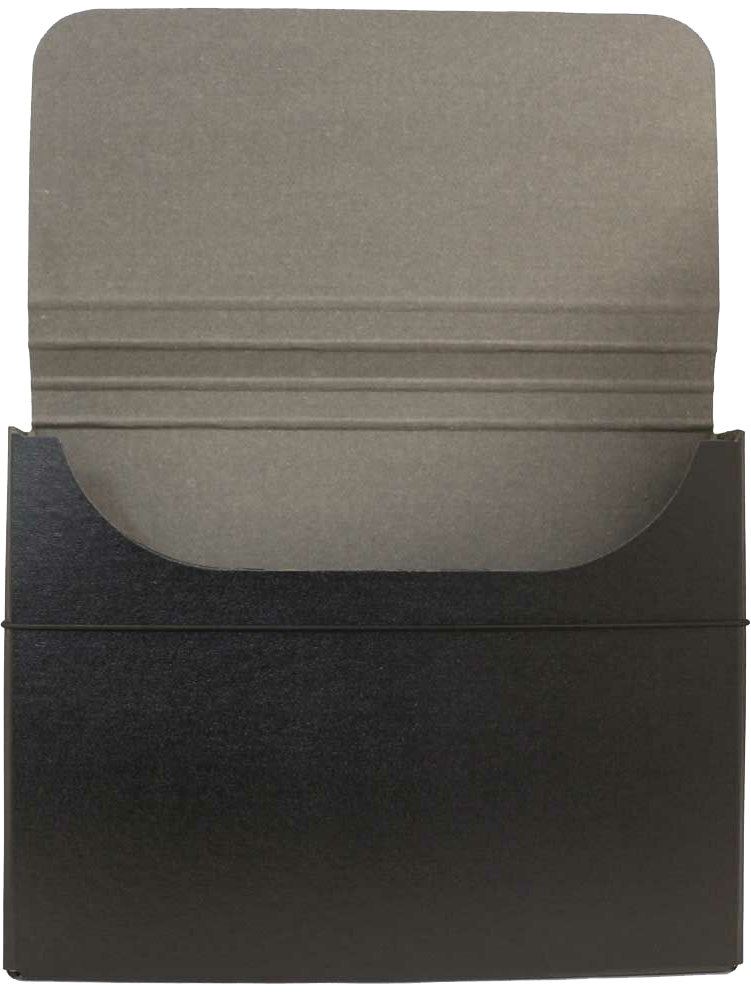 Black 10 x 13 1/4 x 1 1/4 Thick Elastic Portfolios