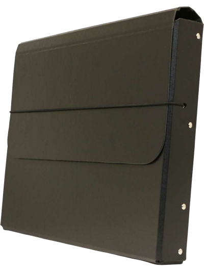 Black 10 x 13 1/4 x 1 1/4 Thick Elastic Portfolios