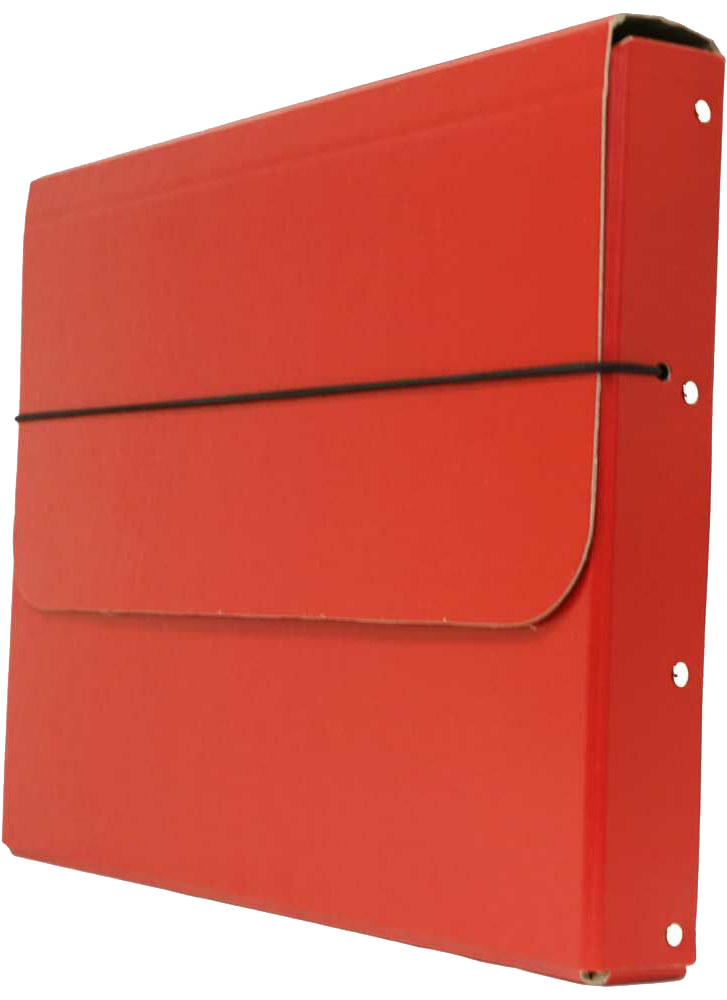 Red 10 x 13 1/4 x 1 1/4 Thick Elastic Portfolios