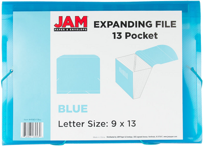Blue Letter Size 13 Pocket Expanding Files (9 x 13)