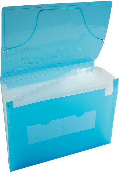 Blue Letter Size 13 Pocket Expanding Files (9 x 13)