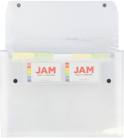 Clear with Snap Letter Size 6 Pocket Expanding Files (9 x 13)