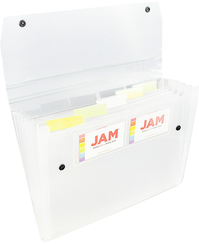 Clear with Snap Letter Size 6 Pocket Expanding Files (9 x 13)