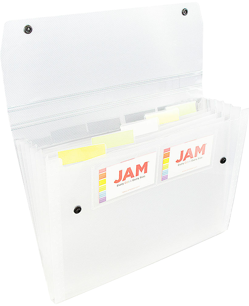 Clear with Snap Letter Size 6 Pocket Expanding Files (9 x 13)