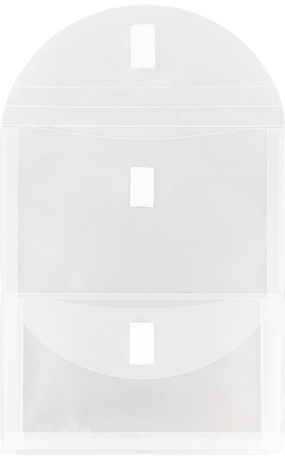 Clear Letter Open End 2 Pocket Plastic Envelopes (9 3/4 x 13) with Hook and Loop Closure
