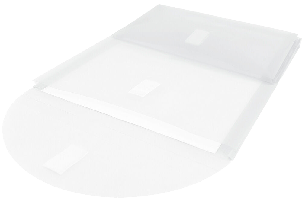 Clear Letter Open End 2 Pocket Plastic Envelopes (9 3/4 x 13) with Hook and Loop Closure