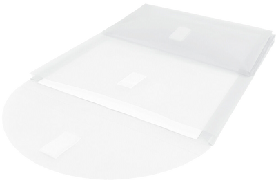 Clear Letter Open End 2 Pocket Plastic Envelopes (9 3/4 x 13) with Hook and Loop Closure