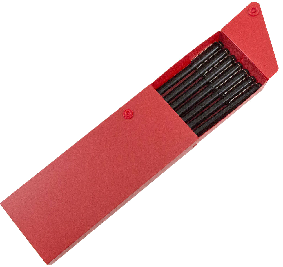 Red Sliding Pencil Case