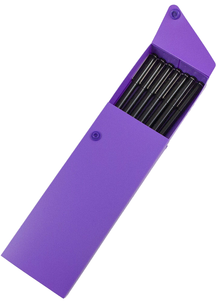 Purple Sliding Pencil Case