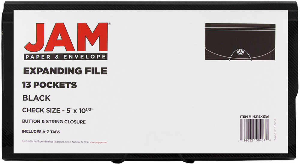 Black Check Size 13 Pocket Expanding Files (5 x 10 1/2)