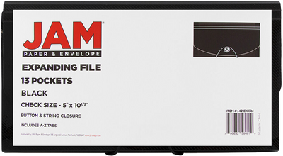 Black Check Size 13 Pocket Expanding Files (5 x 10 1/2)