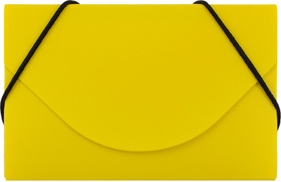 Yellow Solid Plastic Business Card Case - 20 Card Capacity