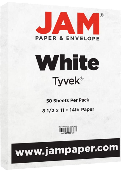White Tyvek 14lb 8 1/2 x 11 Paper