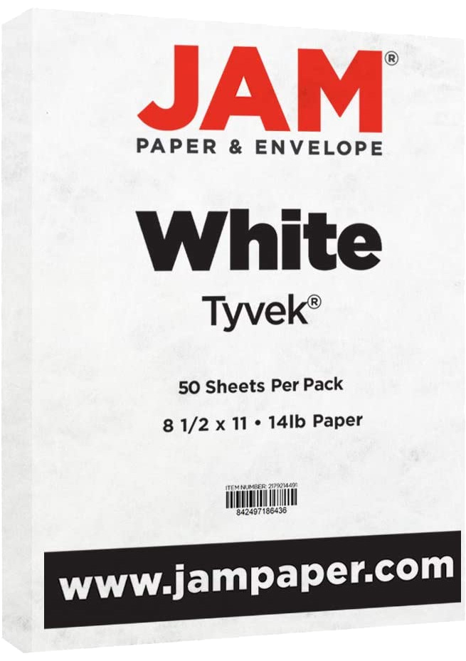 White Tyvek 14lb 8 1/2 x 11 Paper