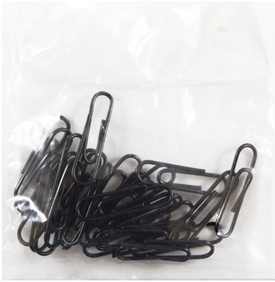 Black Standard Paper Clips - 25 Pack