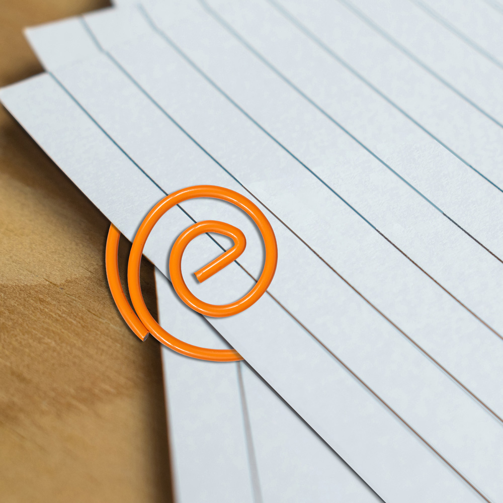 Orange Circular "Cloops" Paper Clips - 50 Pack