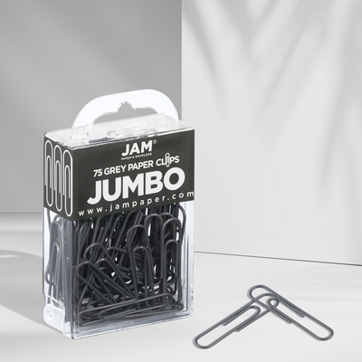Gray Jumbo Paper Clips - 75 Pack