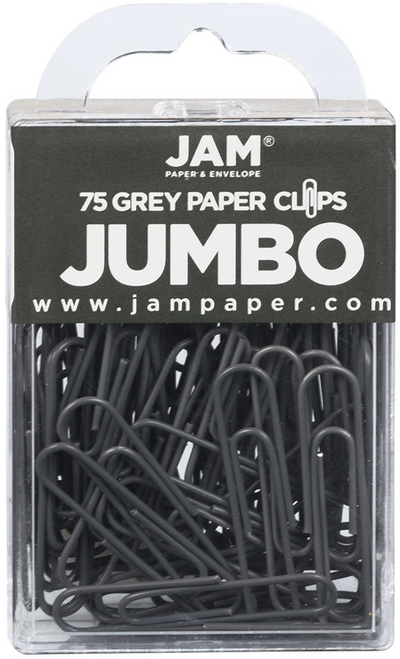 Gray Jumbo Paper Clips - 75 Pack