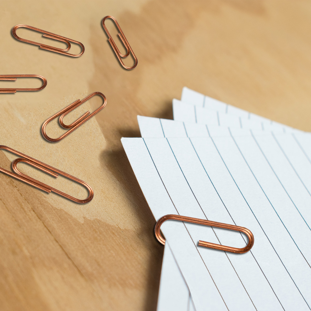 Rose Gold Standard Paper Clips - 100 Pack