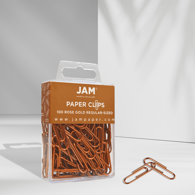 Rose Gold Standard Paper Clips - 100 Pack