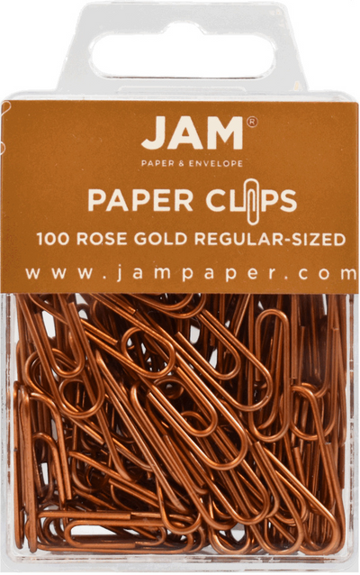 Rose Gold Standard Paper Clips - 100 Pack