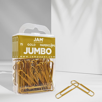 Gold Jumbo Paper Clips - 75 Pack