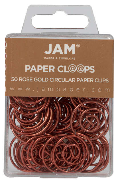 Rose Gold Cloops Paper Clips - 50 Pack