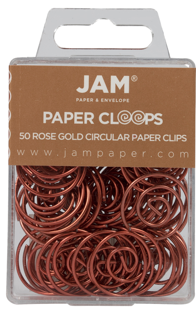 Rose Gold Cloops Paper Clips - 50 Pack