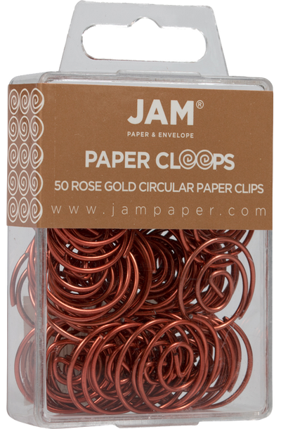 Rose Gold Cloops Paper Clips - 50 Pack