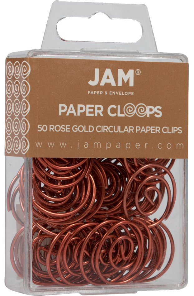 Rose Gold Cloops Paper Clips - 50 Pack