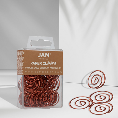 Rose Gold Cloops Paper Clips - 50 Pack