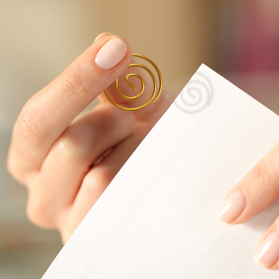 Gold Circular "Cloops" Paper Clips - 50 Pack