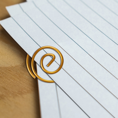 Gold Circular "Cloops" Paper Clips - 50 Pack